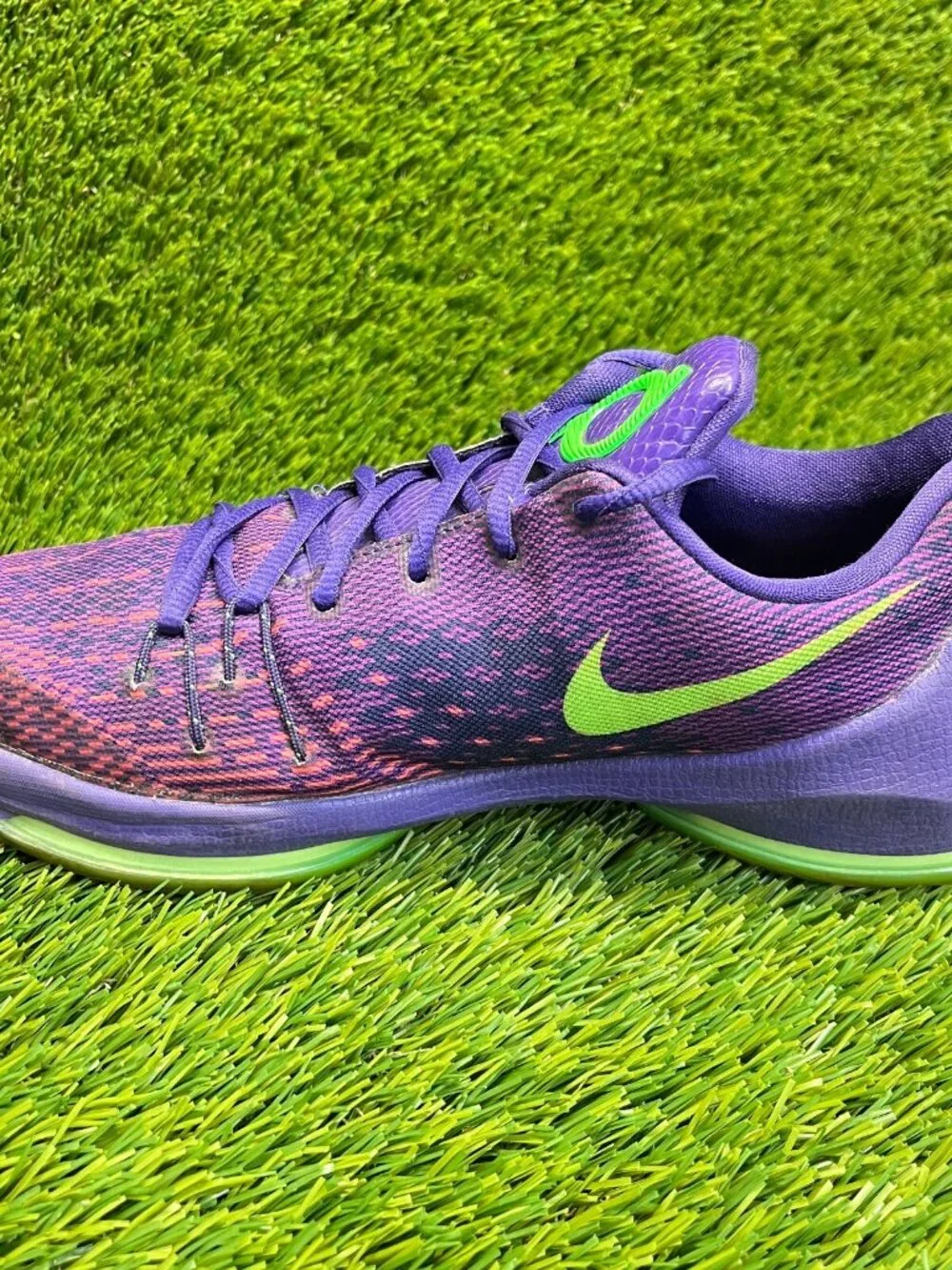 Nike KD 8 Suit Girls Size 6.5Y Purple Green‎ Athletic Basketball Shoes Sneakers